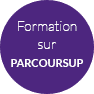 Infographie présentant le texte "Formation sur Parcoursup" pour retrouver les formations NEOMA sur Parcoursup
